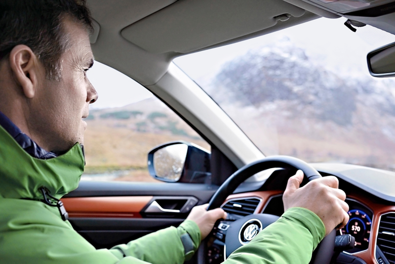 Andy Nelson at the wheel of the T-Roc