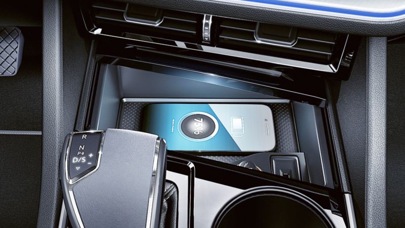 Inductive charging function in the Touareg