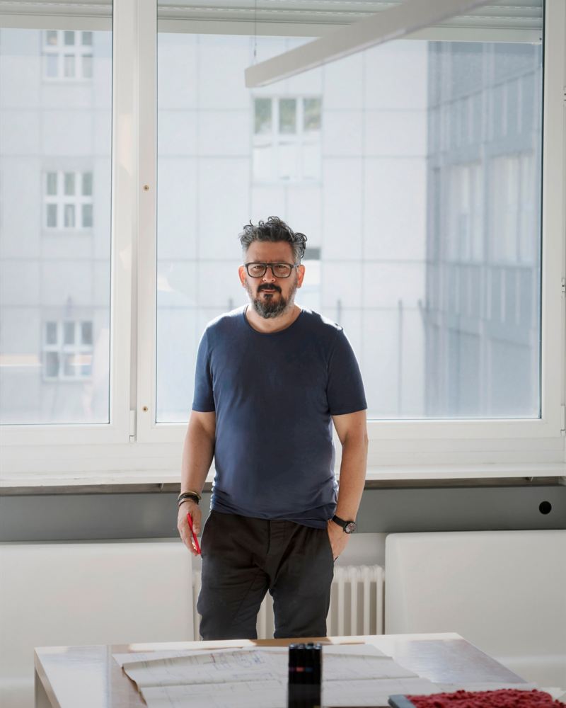 Zurich interior designer and designer Nader A. Taghavi at the office