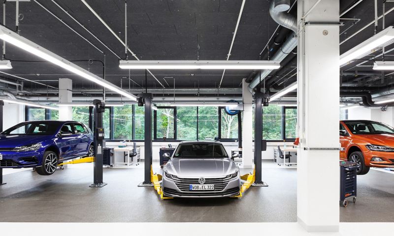 Vehicles in the Wind Tunnel Efficiency Centre in Wolfsburg