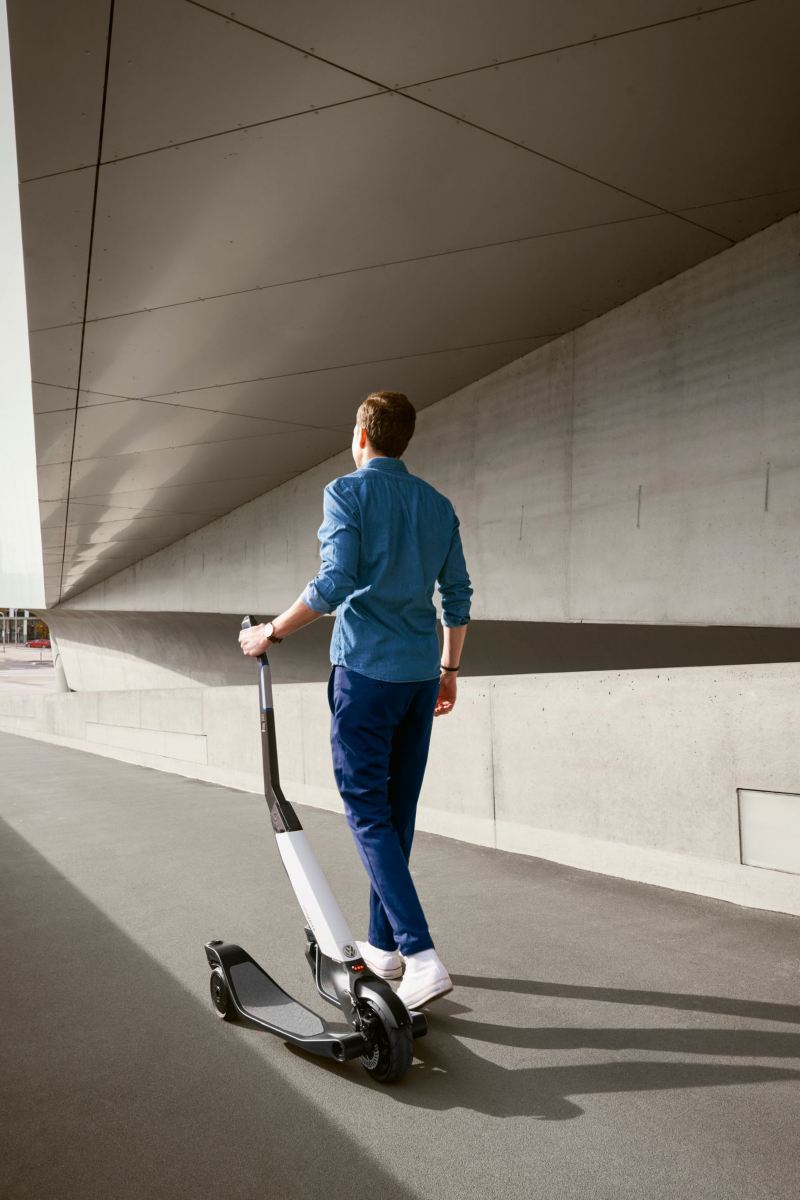 Christopher Möllers with his Volkswagen Cityskater