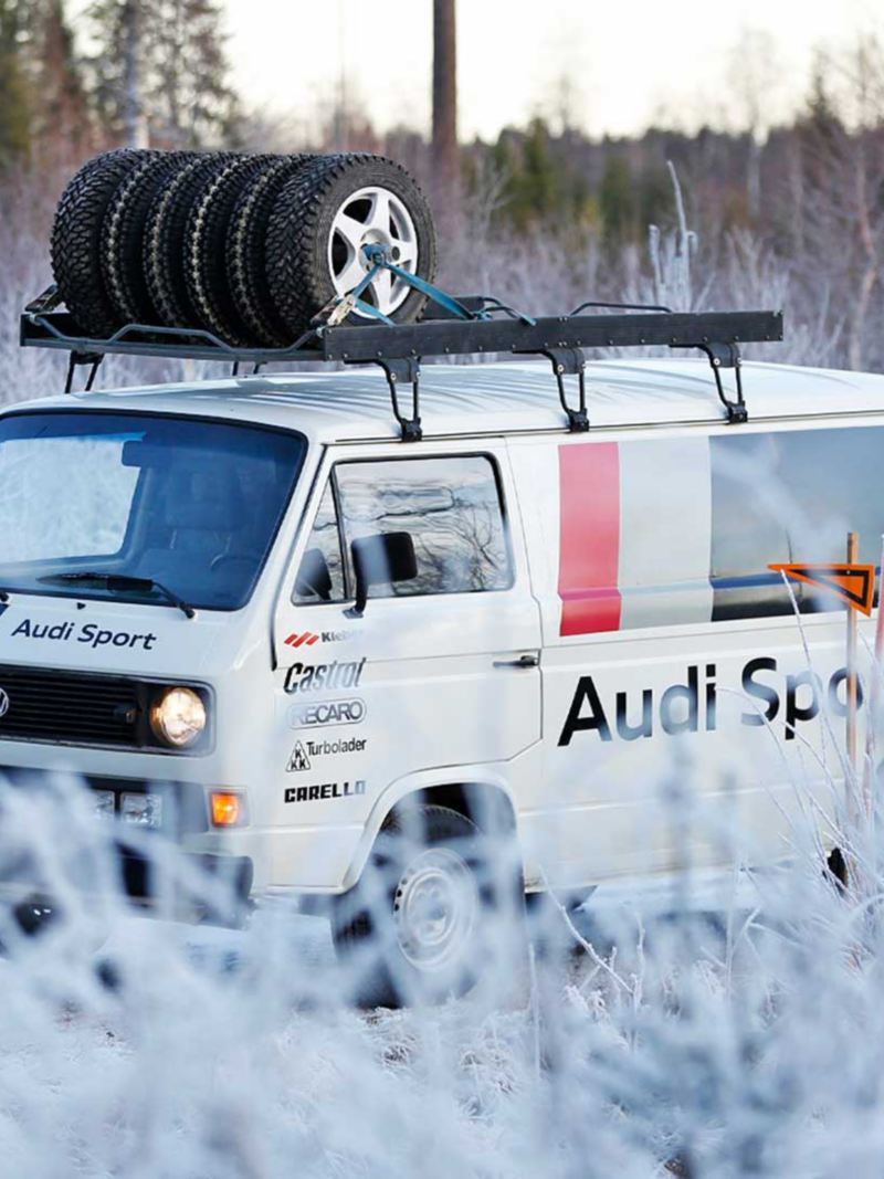 Audi Sport-bussen på vinterväg
