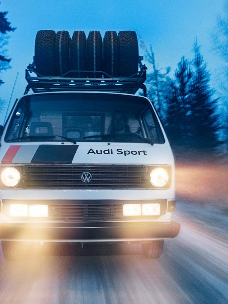 Audi Sport-bussen på väg