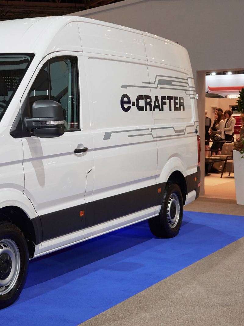 VW e-Crafter and e-Transporter at Commercial Vehicle Show 2019