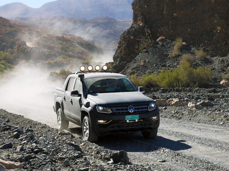 Amarok drive through the mountains