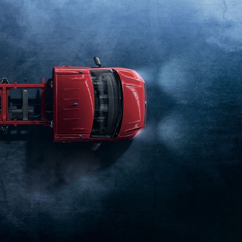 Le Crafter Châssis Volkswagen Véhicules Utilitaires, vu de haut.