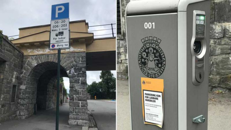 el varebil elektrisk elbil parkering parkeringsregler Oslo Bergen kommune 2019 2020