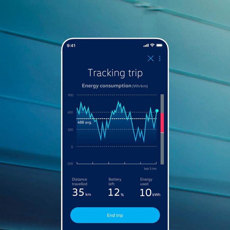 Rakendus EV Check näitamas mobiilsusprofiili