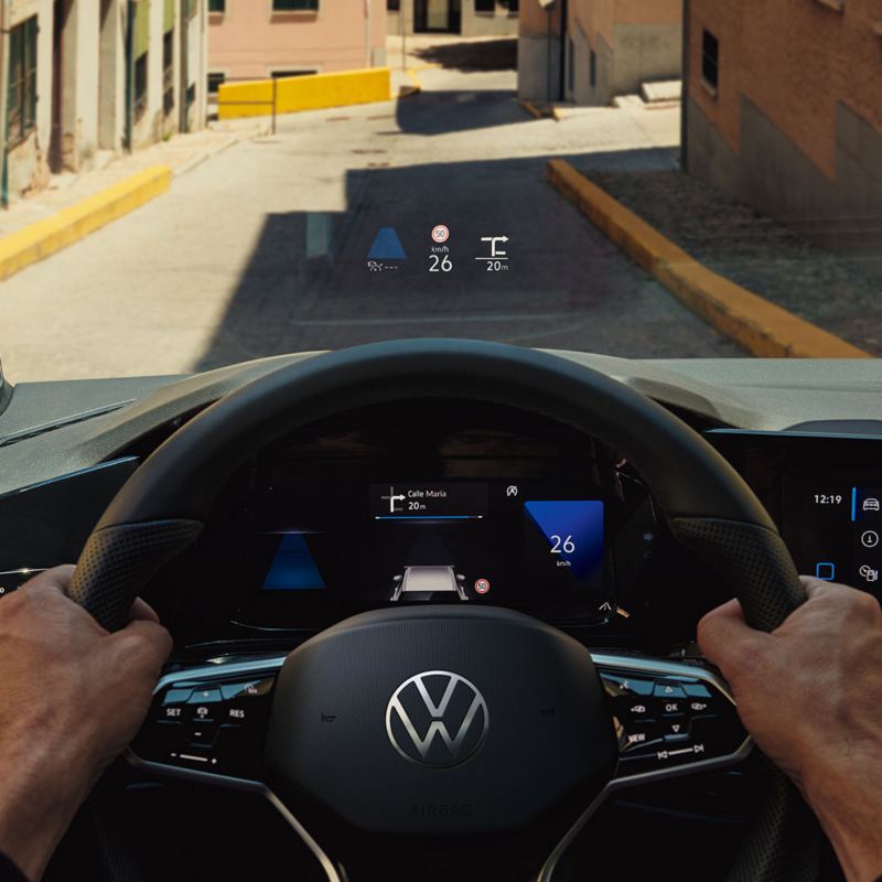 VW Golf with Head-up-Display