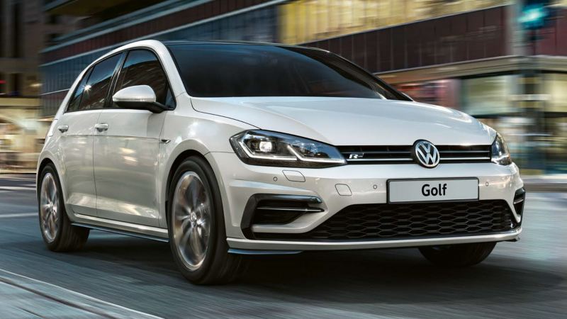 the new golf r-line in white