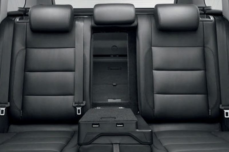 Rear passenger seats shot of the Volkswagen Golf Estate.