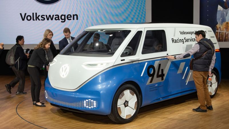 Volkswagen ID. Buzz Cargo konceptbil på LA motorshow