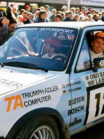 Kenneth Erikssons första klasseger i finska VW-rallyt 1986.