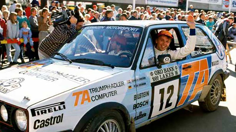 Kenneth Erikssons första klasseger i finska VW-rallyt 1986.