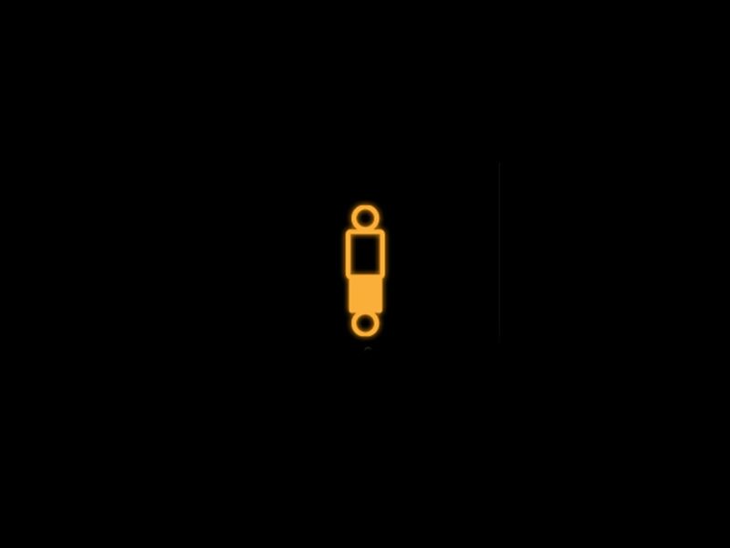 Amber Adaptive Suspension Dampers warning icon