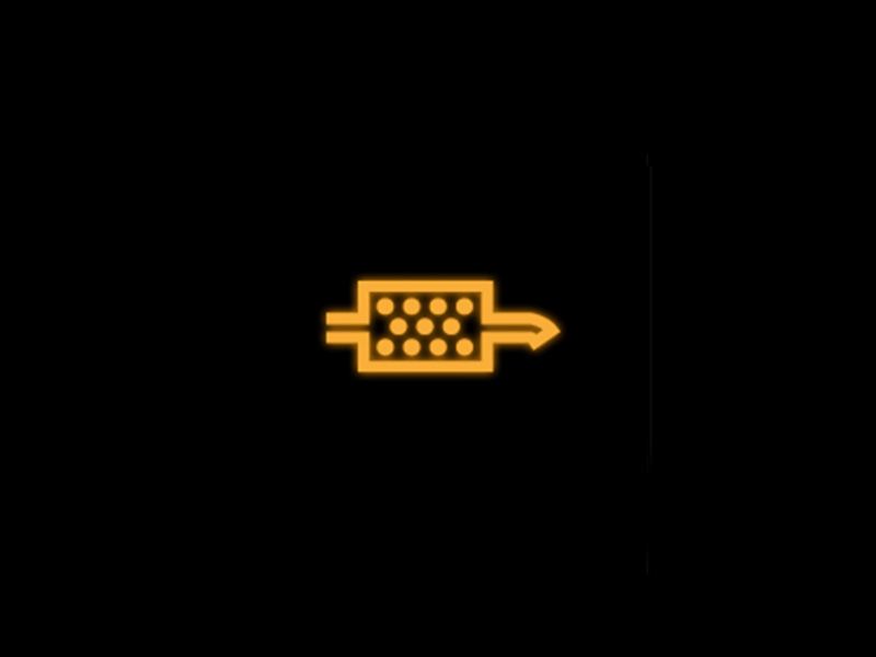Yellow - Diesel particulate filter symbol