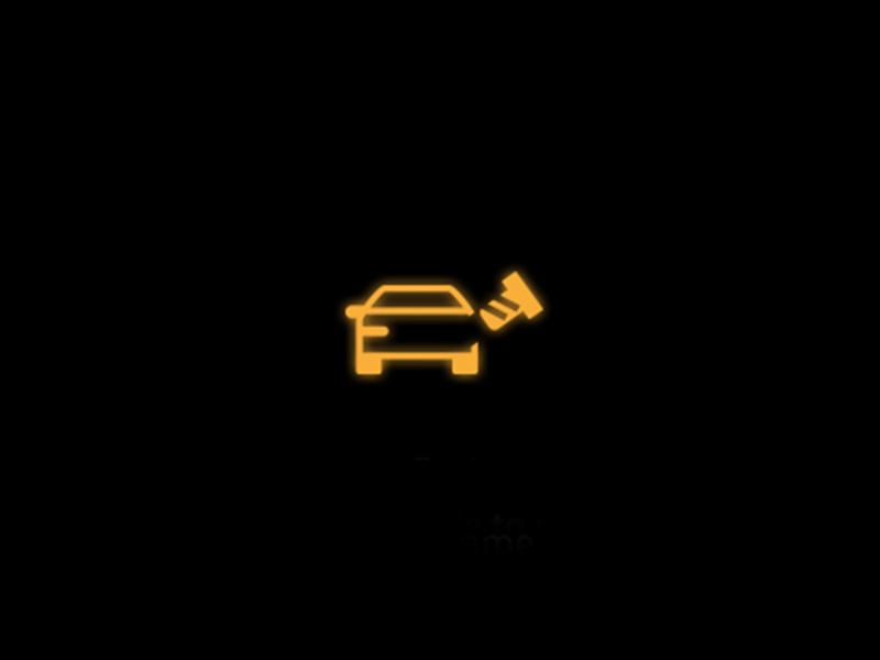 Amber fuel cap warning light