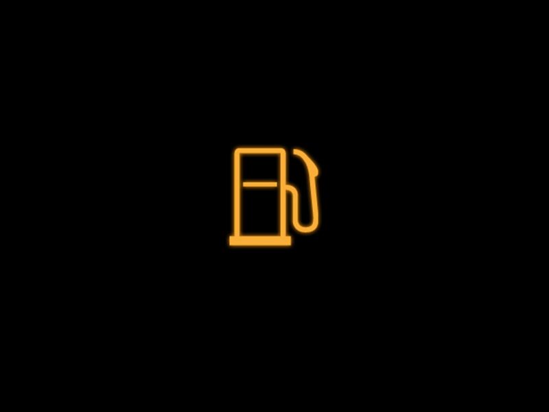 Amber - Low fuel level symbol