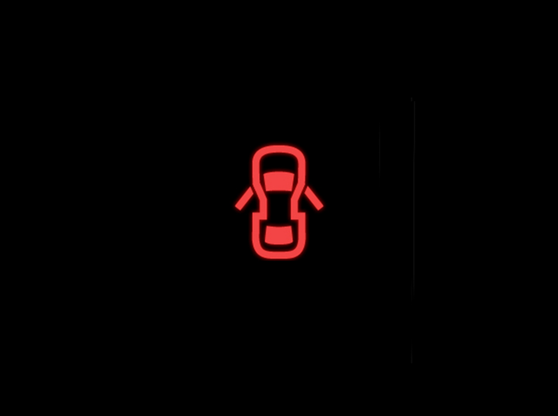 Red - Door warning light symbol