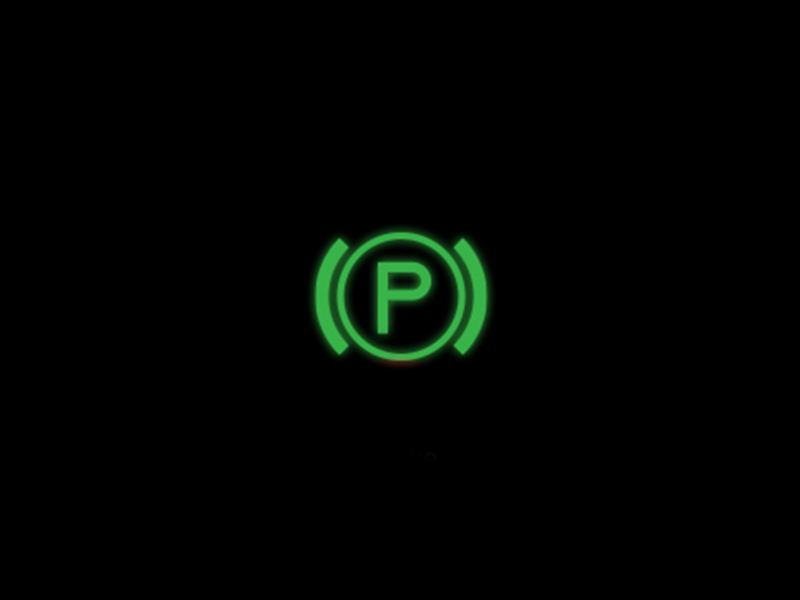 Green - Electronic parking brake symbol