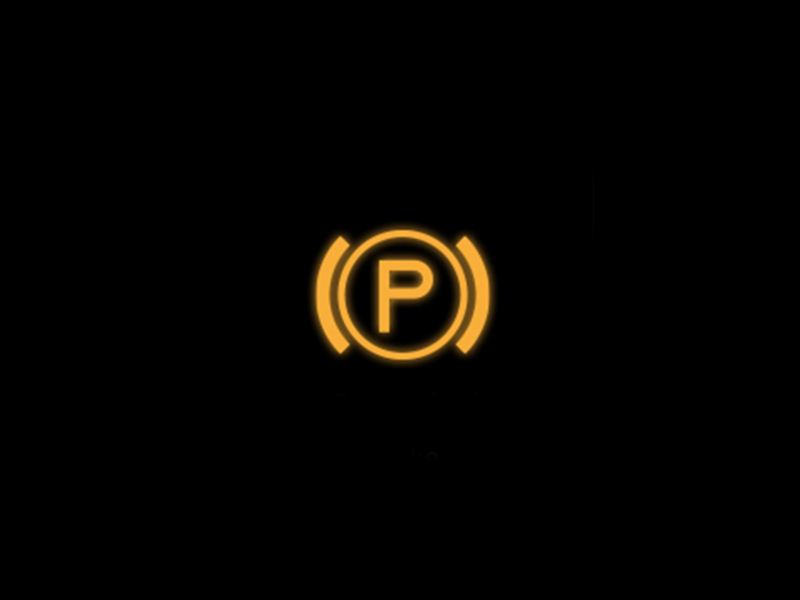 Yellow - Electronic parking brake symbol