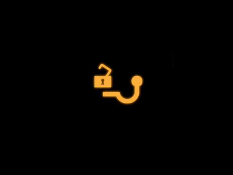 Yellow - Towing hitch symbol