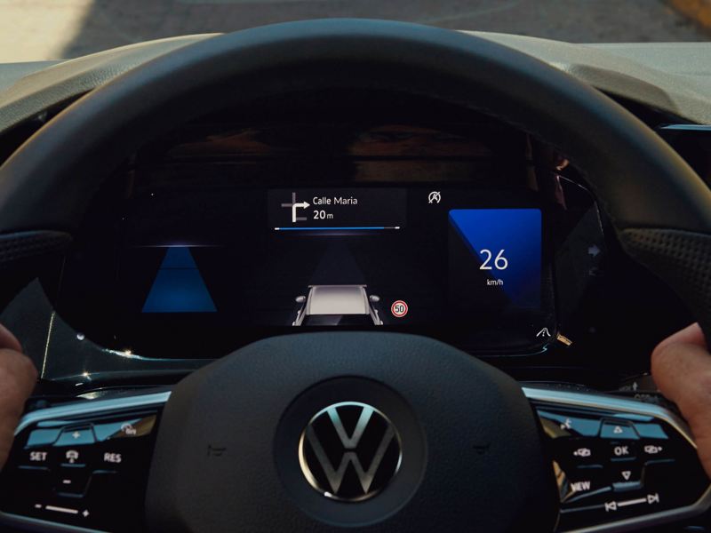 The dashboard of the new Volkswagen Golf 8