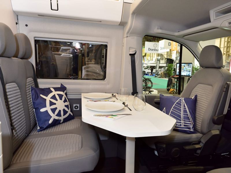 Grand California interior showing the table and living area