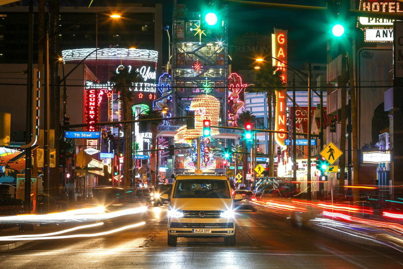 VW California camper van on Hollywood Boulevard