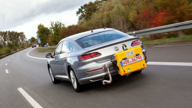 Volkswagen som utför RDE-testet i trafik.