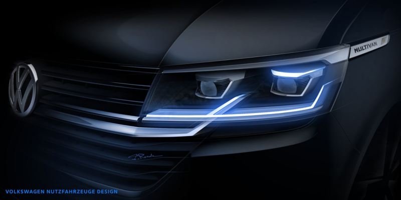 Volkswagen Utilitaires Multivan 6.1 bleu noir phares