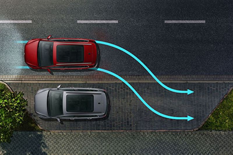 Arial shot of Assist system, in action.