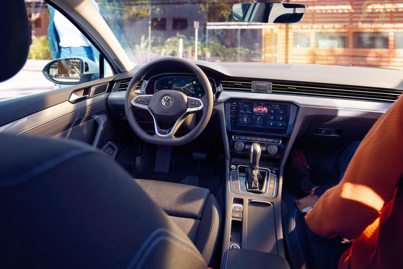 The interior of a Volkswagen Passat