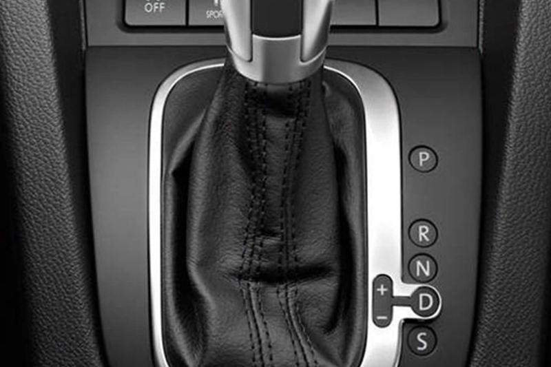 Gear stick shot of a Volkswagen Scirocco.