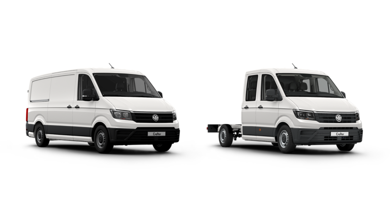 Volkswagen Crafter w wersji Furgon oraz Podwozie.