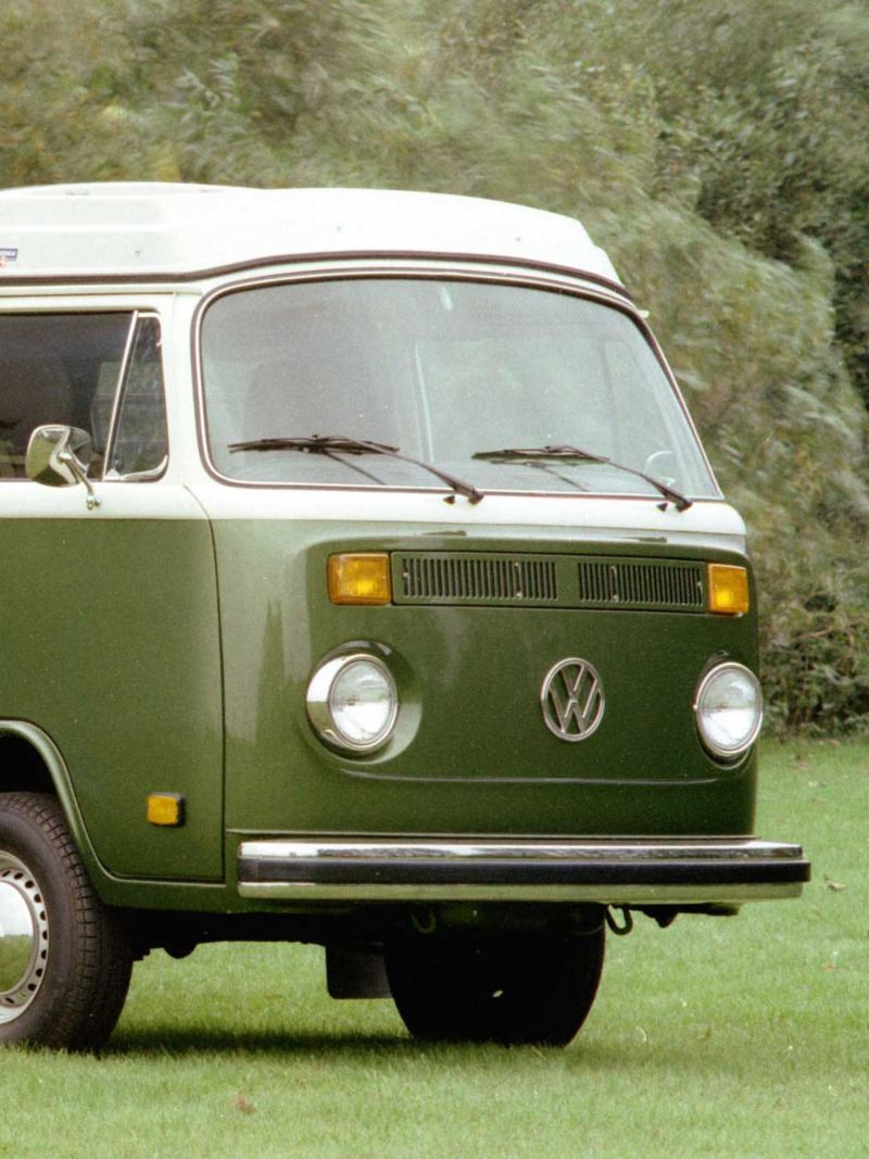 Volkswagen Folkabuss T2 grön och vit