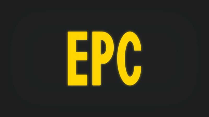 Kontrollleuchte mit Schriftzug EPC leuchtet gelb