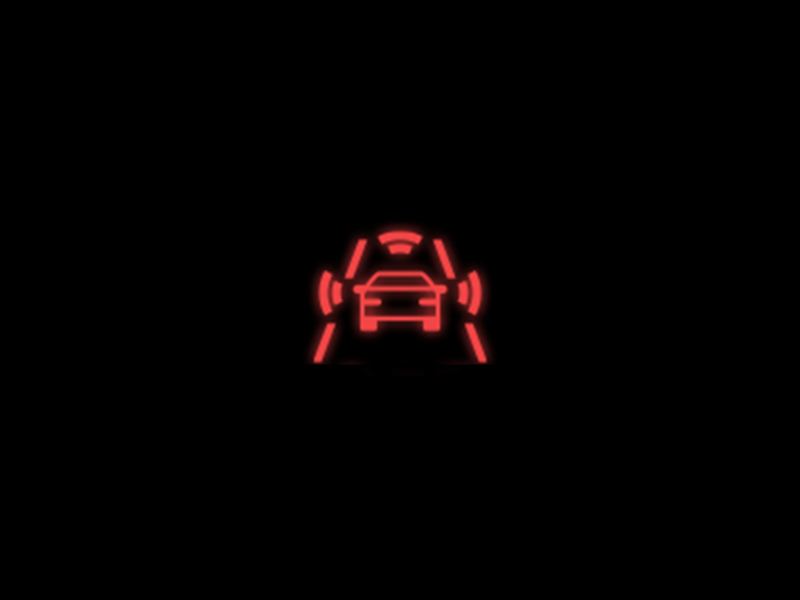 Red front Assist warning light