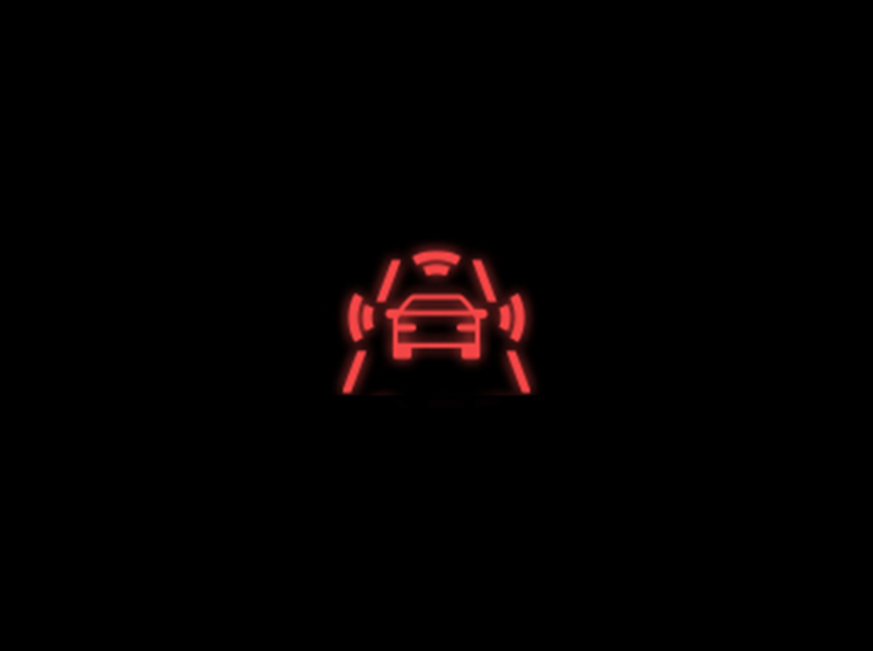 Red front Assist warning light