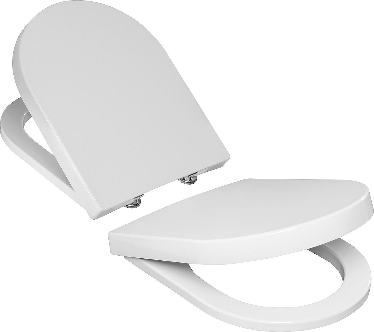 WC-Sitz Für G.S.I. City Slim - Duroplast Weiß, Mit Edelstahlscharnieren (Soft-Close Oder Normal), Made In Italy