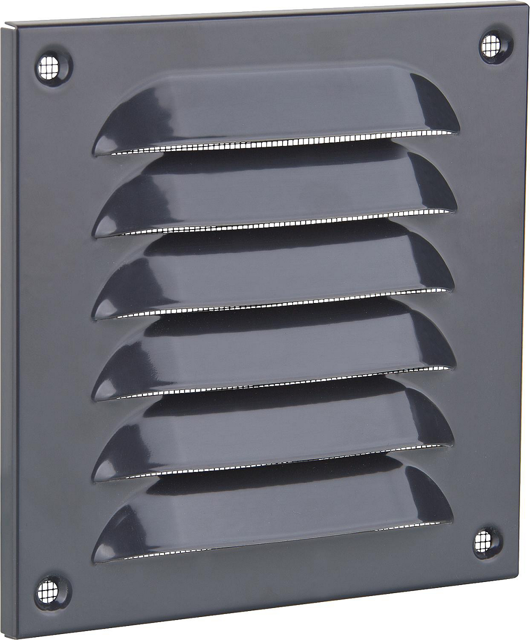 Wetterschutzgitter Aus Aluminium, 130x90 Mm, Natur - Mit Insektenschutz Und Montagematerial Für Lüftungsöffnungen