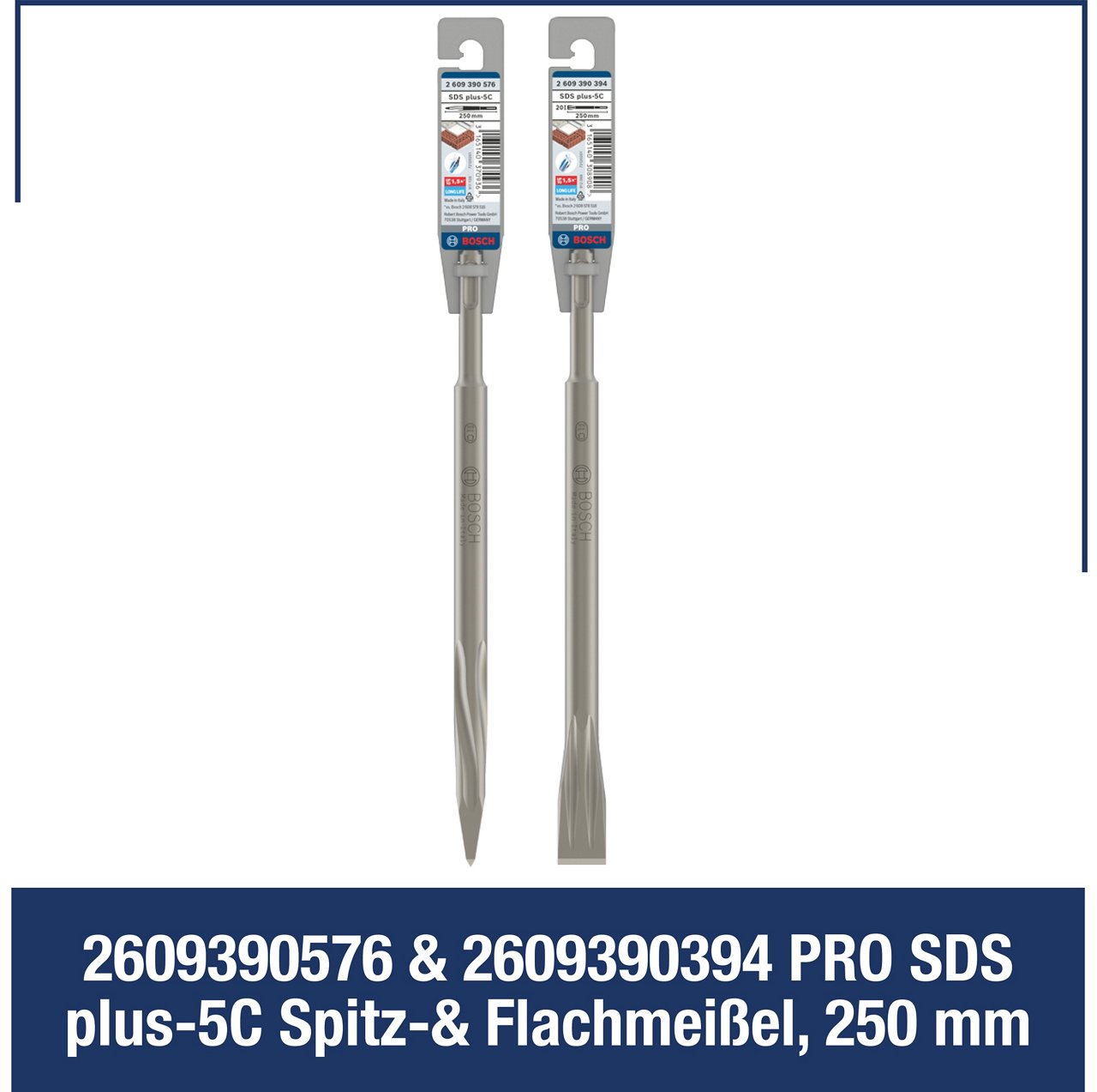 Pro SDS plus-5C Spitz-& Flachmeißel, 250 mm