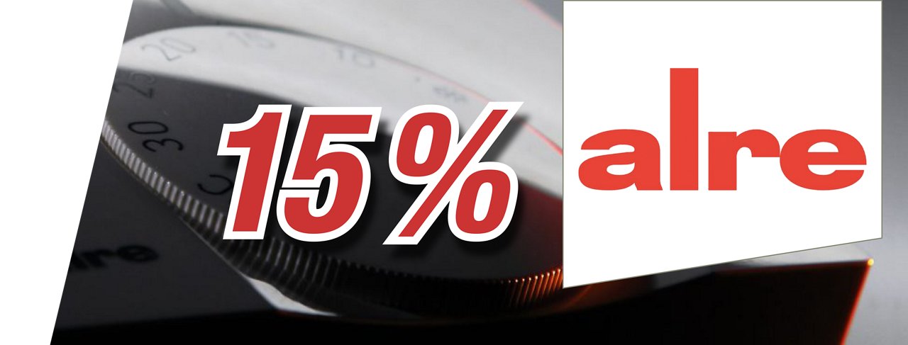 15% Rabatt auf das gesamte Alre Sortiment, gültig bis 01.10.2026