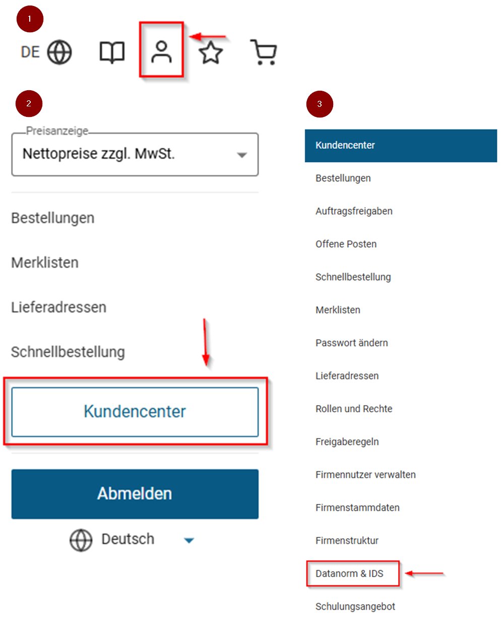 Fichier de base et de mise à jour Datanorm Navigation