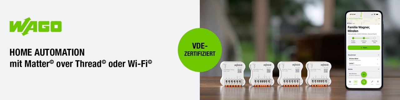 Wago Home Automation - VDE-Zertifiziert, mit Matter, over Thread oder Wi-Fi