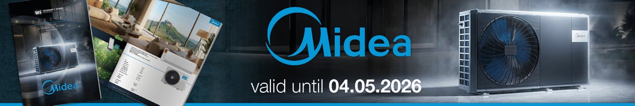 Midea brand booklet valid until 04/05/2026