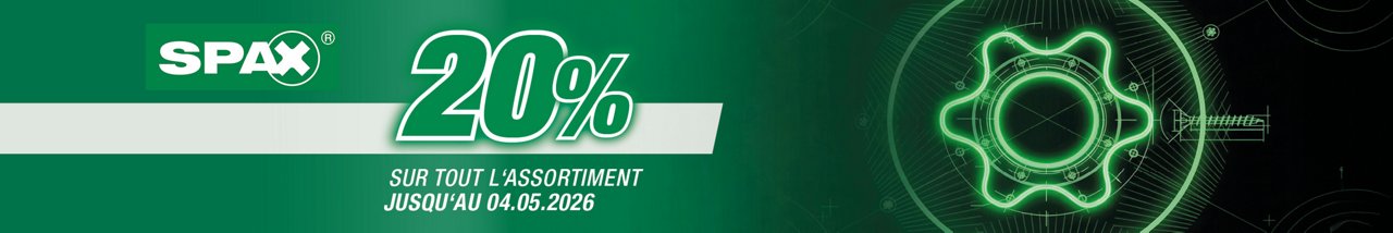 Promo Spax 20% jusqu´au 04/05/2026