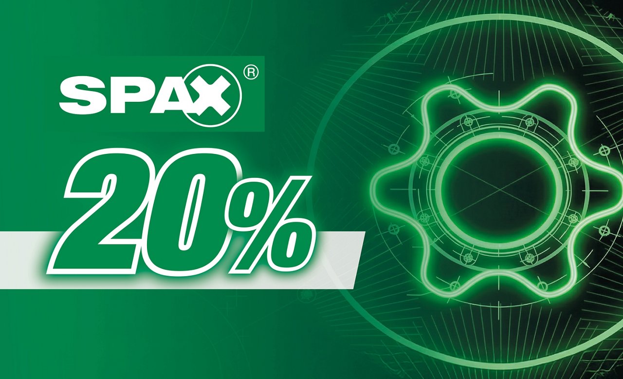 20% auf Produkte von Spax, gültig bis 01.10.2026