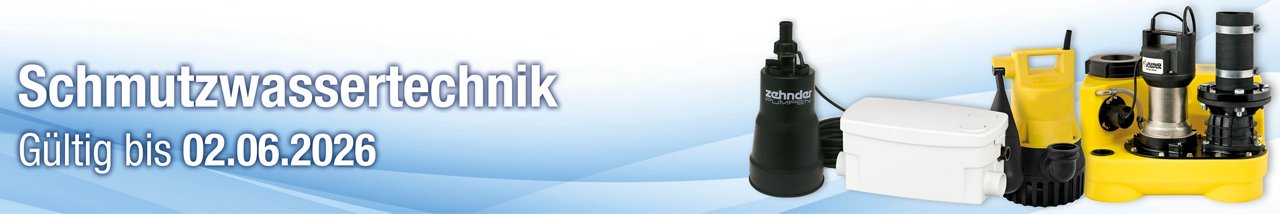 Schmutzwassertechnik - Hebeanlagen und Pumpen zum Aktionspreis gültig bis 02.06.2026