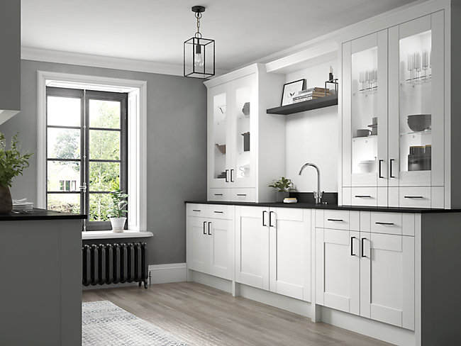 White Kitchens Kitchen Cabinets, Kitchen Wall Cabinets With Doors Wickes